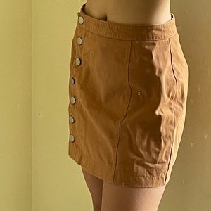 Forever 21 brown button down skirt